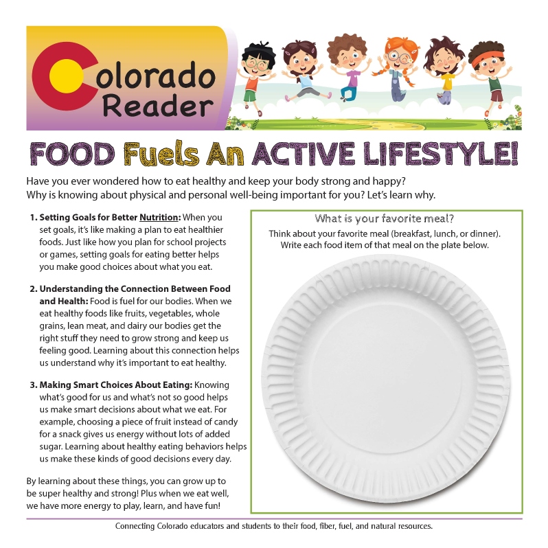 Colorado Reader: FOOD Fuels An ACTIVE LIFESTYLE!